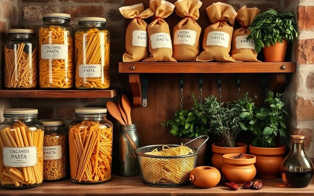 Italian pasta storage methods
