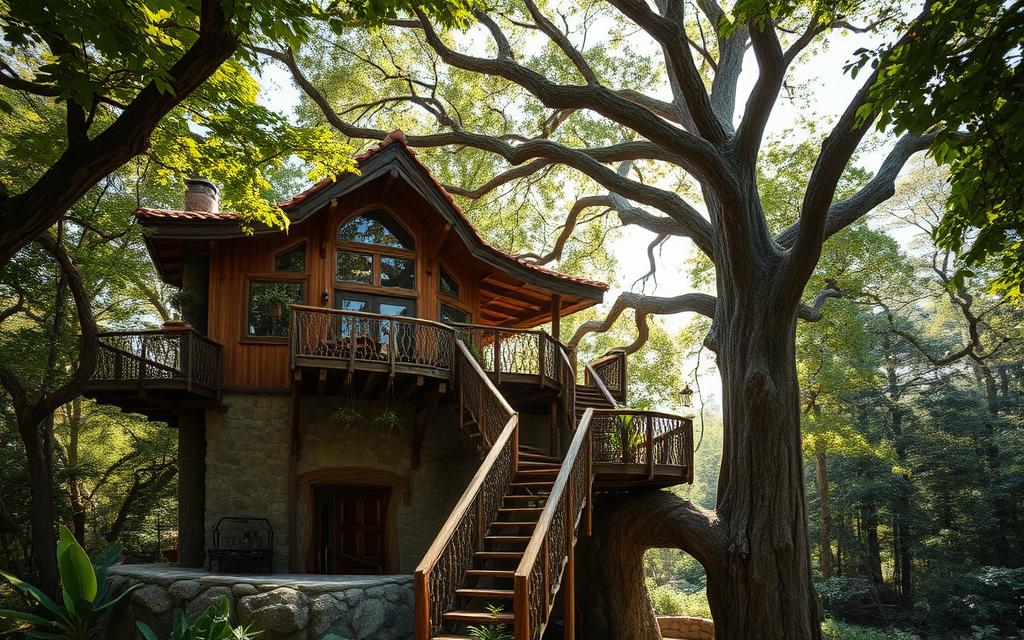 treehouse design and natural materials