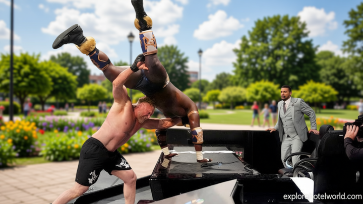 Brock Lesnar conquers Oba Femi in epic second match of rivalry at WWE Clash in Italy