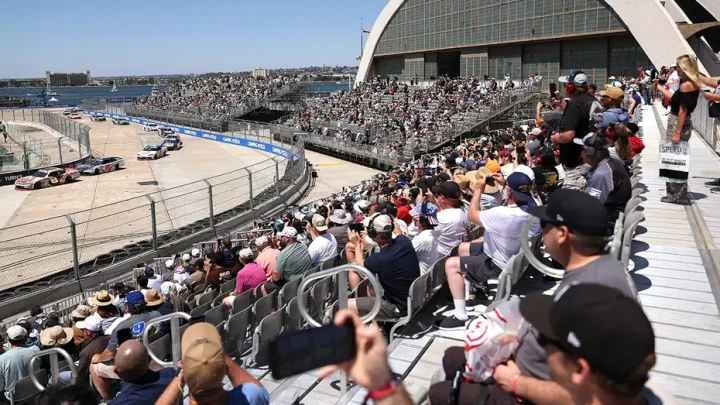 Fan hops fence during red-flagged NASCAR race at San Diego’s Naval Base Coronado to meet a driver