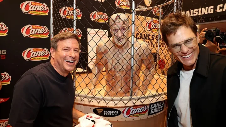 Raising Cane’s owner Todd Graves on how viral Tom Brady-Rob Gronkowski dunk tank came to be at Fanatics Fest