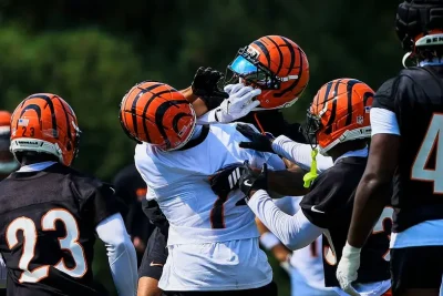 Ja’Marr Chase throws helmet as fight breaks out on first day of Bengals training camp