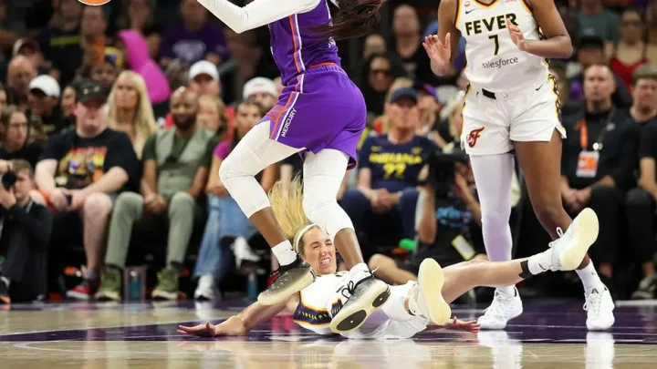 WNBA player who battered Caitlin Clark elbows another Fever star in the face, but there’s a catch